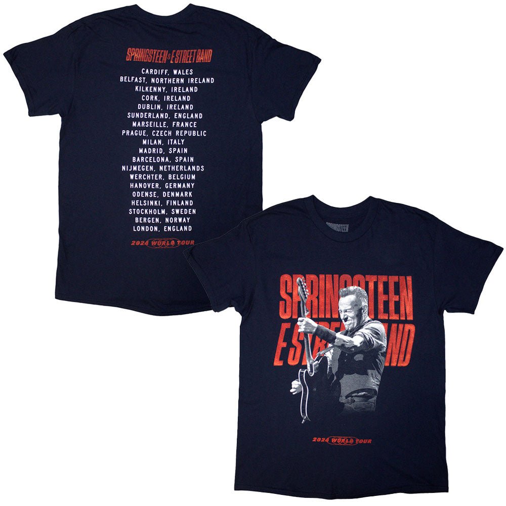 【予約商品】 BRUCE SPRINGSTEEN ブルーススプリングスティーン (11月 映画公開 記念 ) - Tour '24 Guitar Photo / バックプリントあり / 2024年ツアー会場限定販売 / Tシャツ / メンズ - PGS